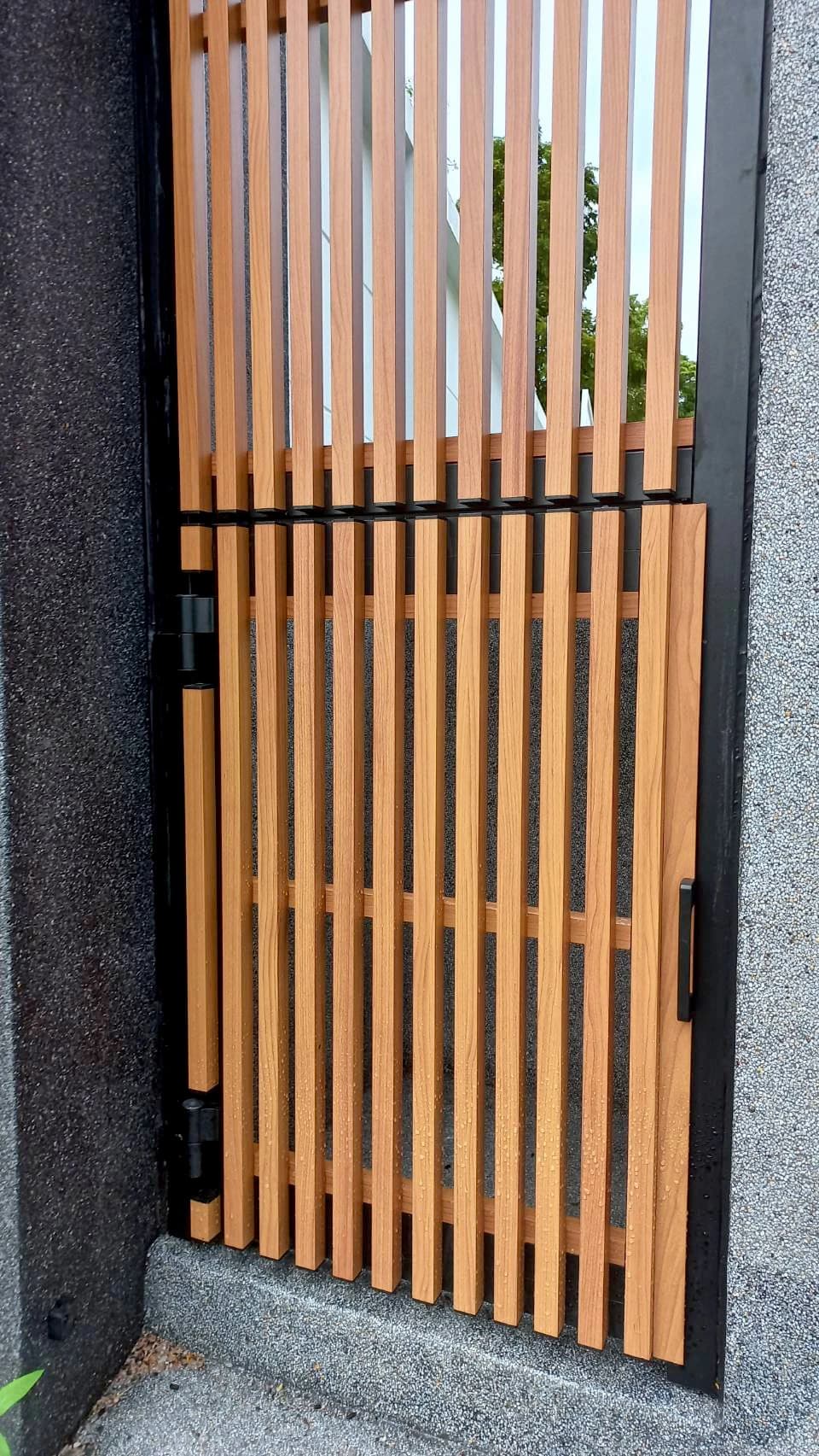 ตัวอย่างประตูรั้วอลูมิเนียม Open Gate — 6