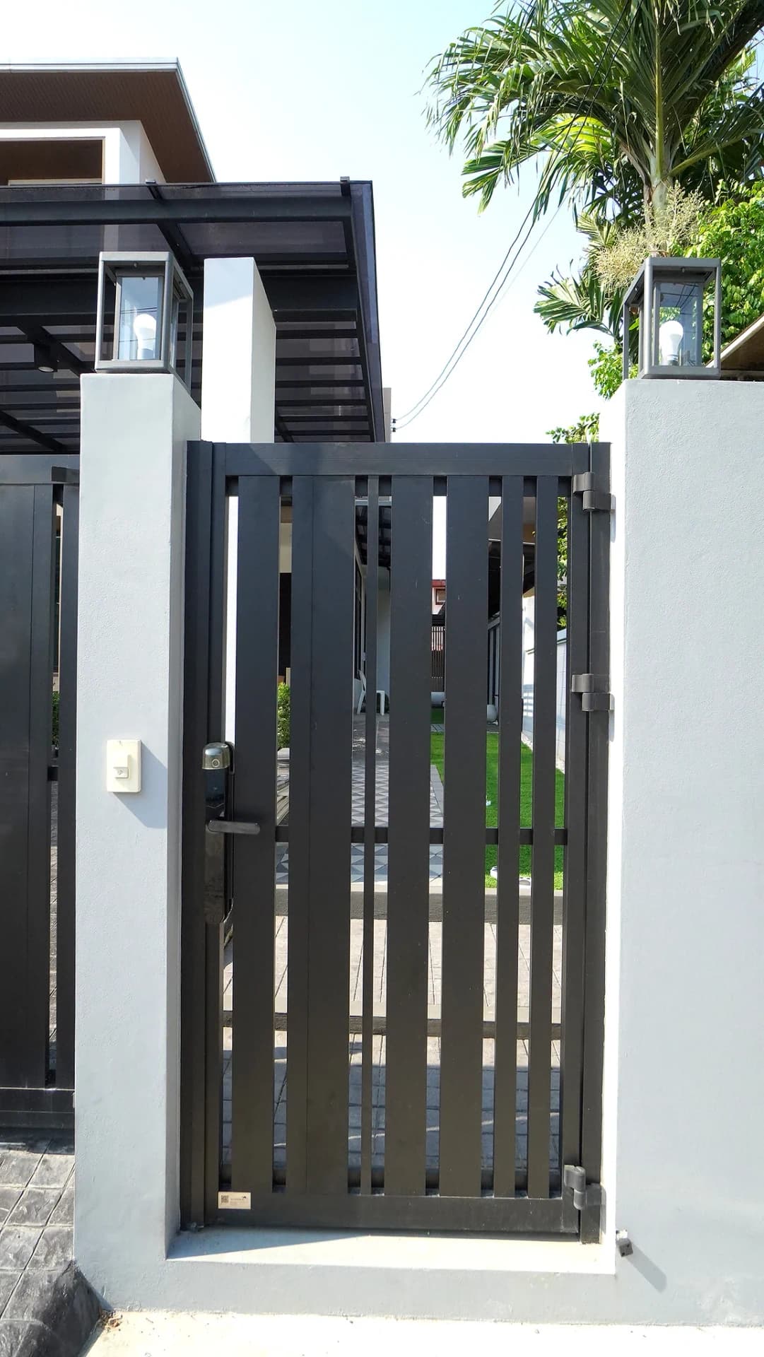 ตัวอย่างประตูรั้วอลูมิเนียม Open Gate — 7