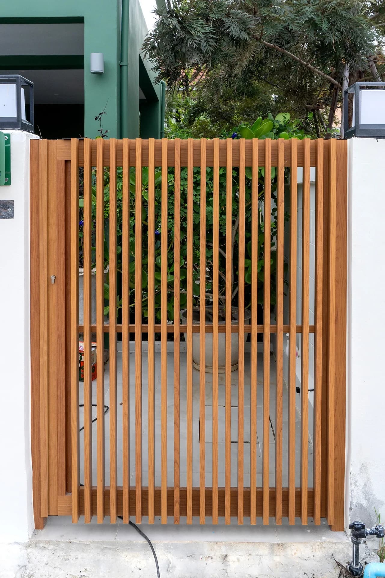 ตัวอย่างประตูรั้วอลูมิเนียม Open Gate — 12