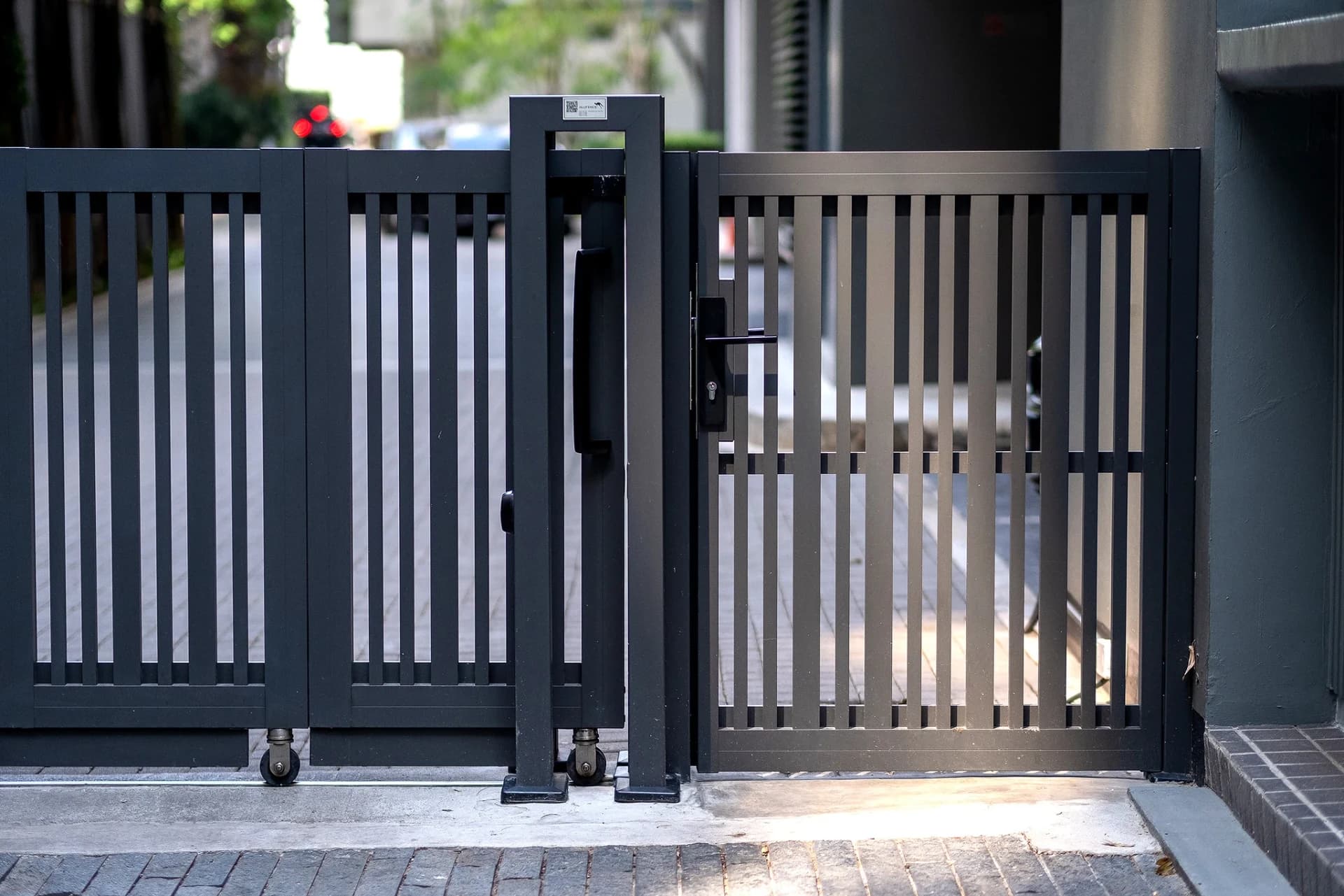 ตัวอย่างประตูรั้วอลูมิเนียม Open Gate — 2