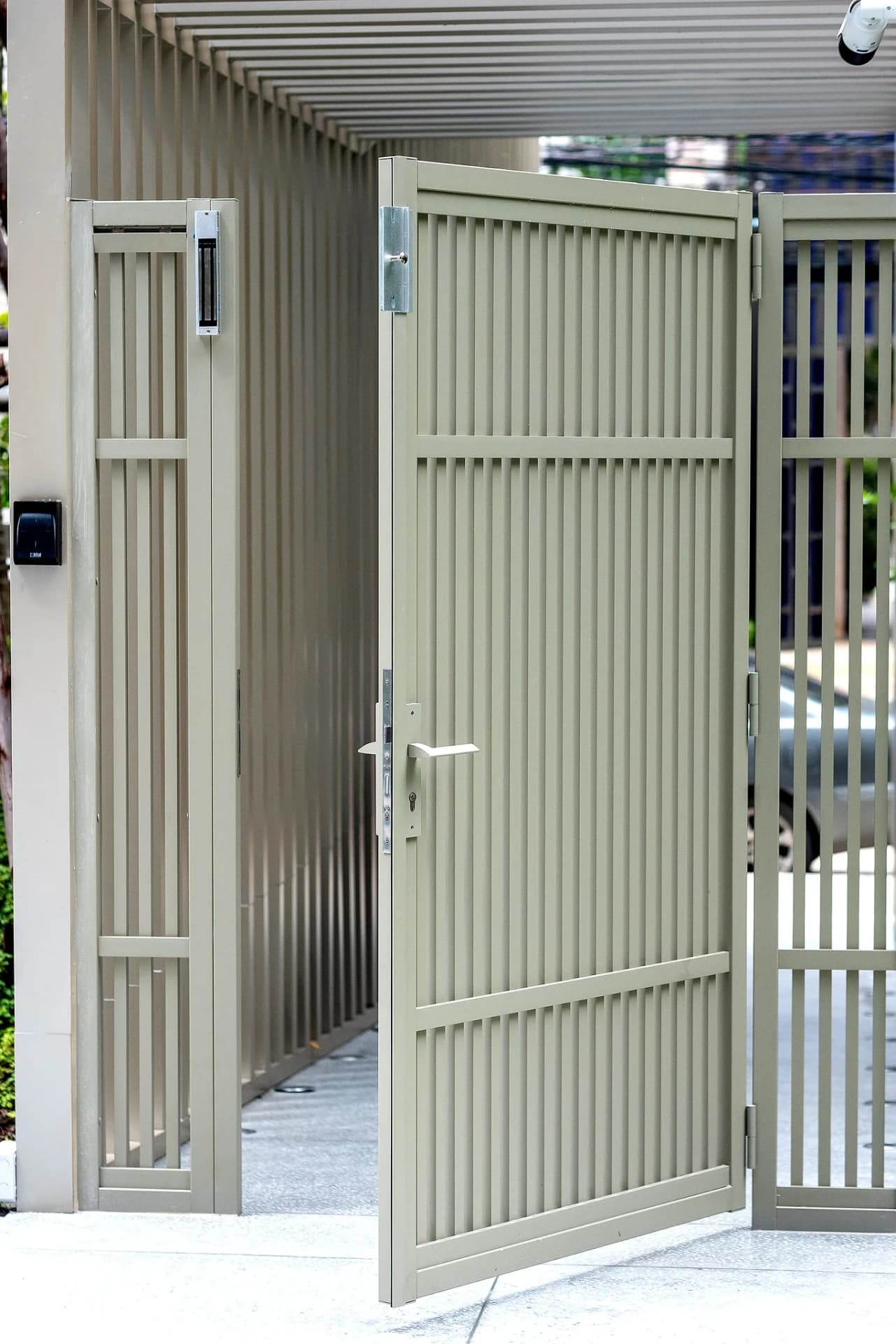 ตัวอย่างประตูรั้วอลูมิเนียม Open Gate — 23