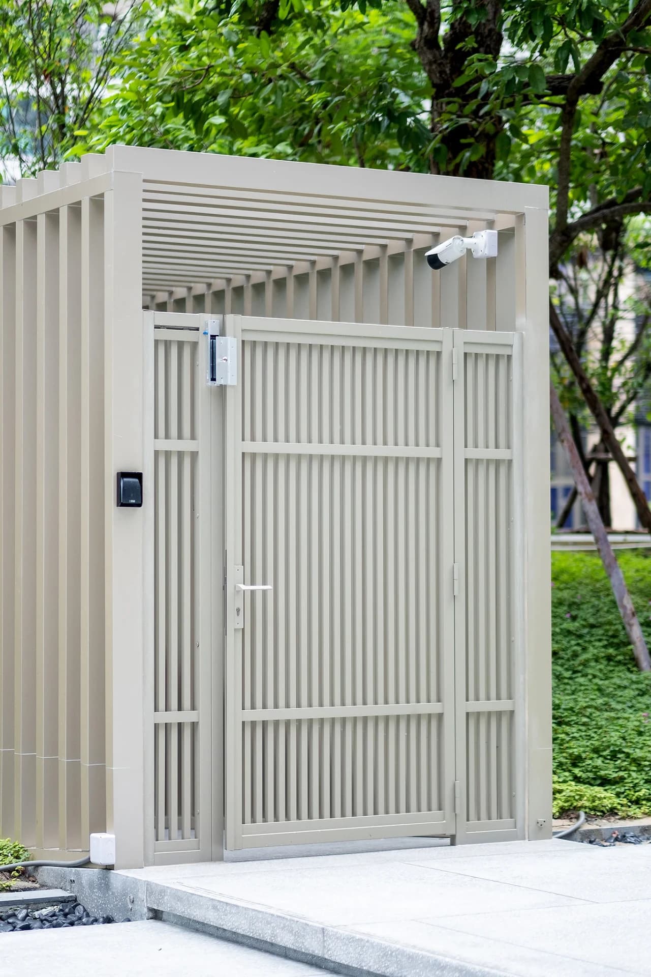 ตัวอย่างประตูรั้วอลูมิเนียม Open Gate — 24