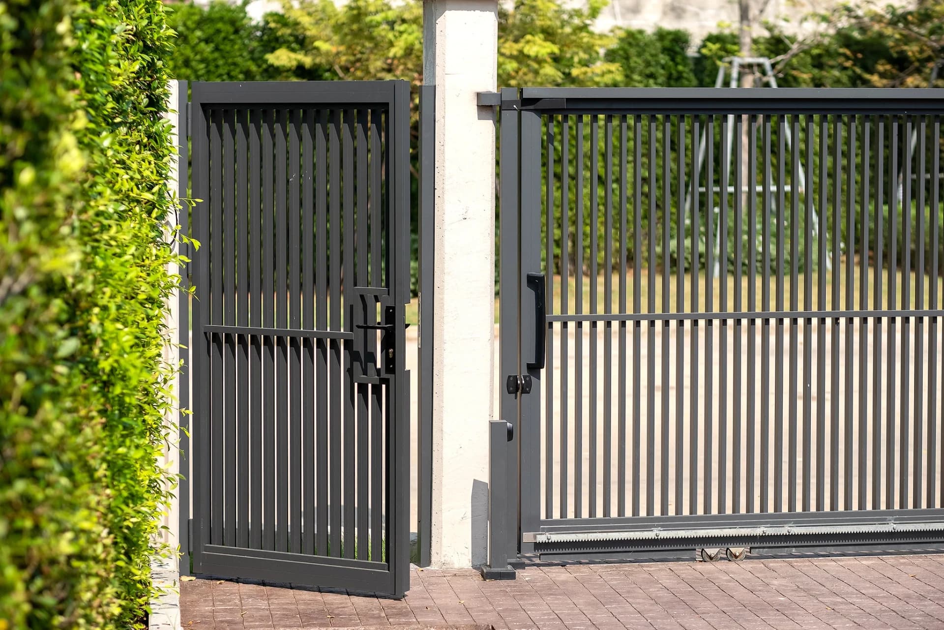 ตัวอย่างประตูรั้วอลูมิเนียม Open Gate — 4