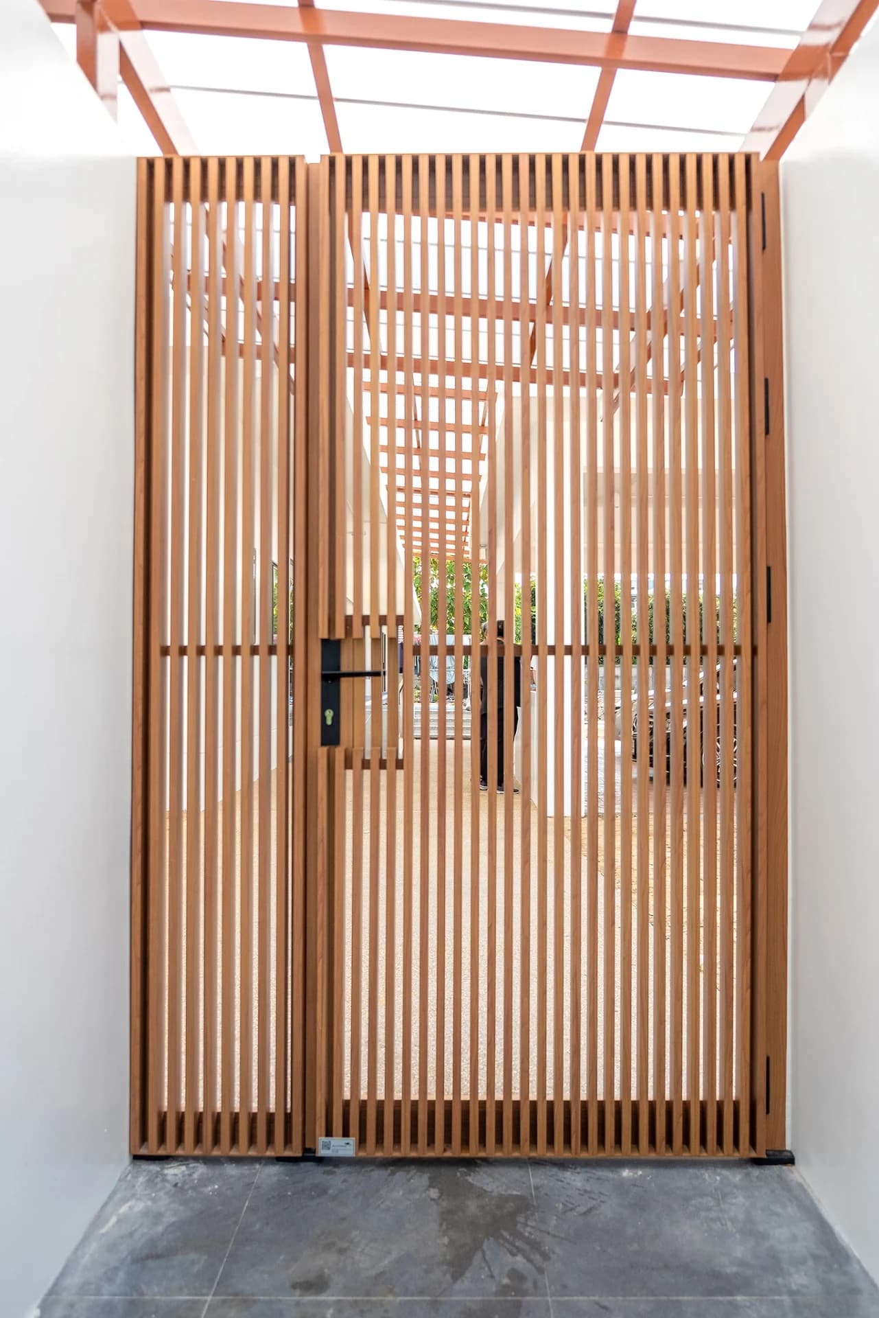 ตัวอย่างประตูรั้วอลูมิเนียม Open Gate — 30