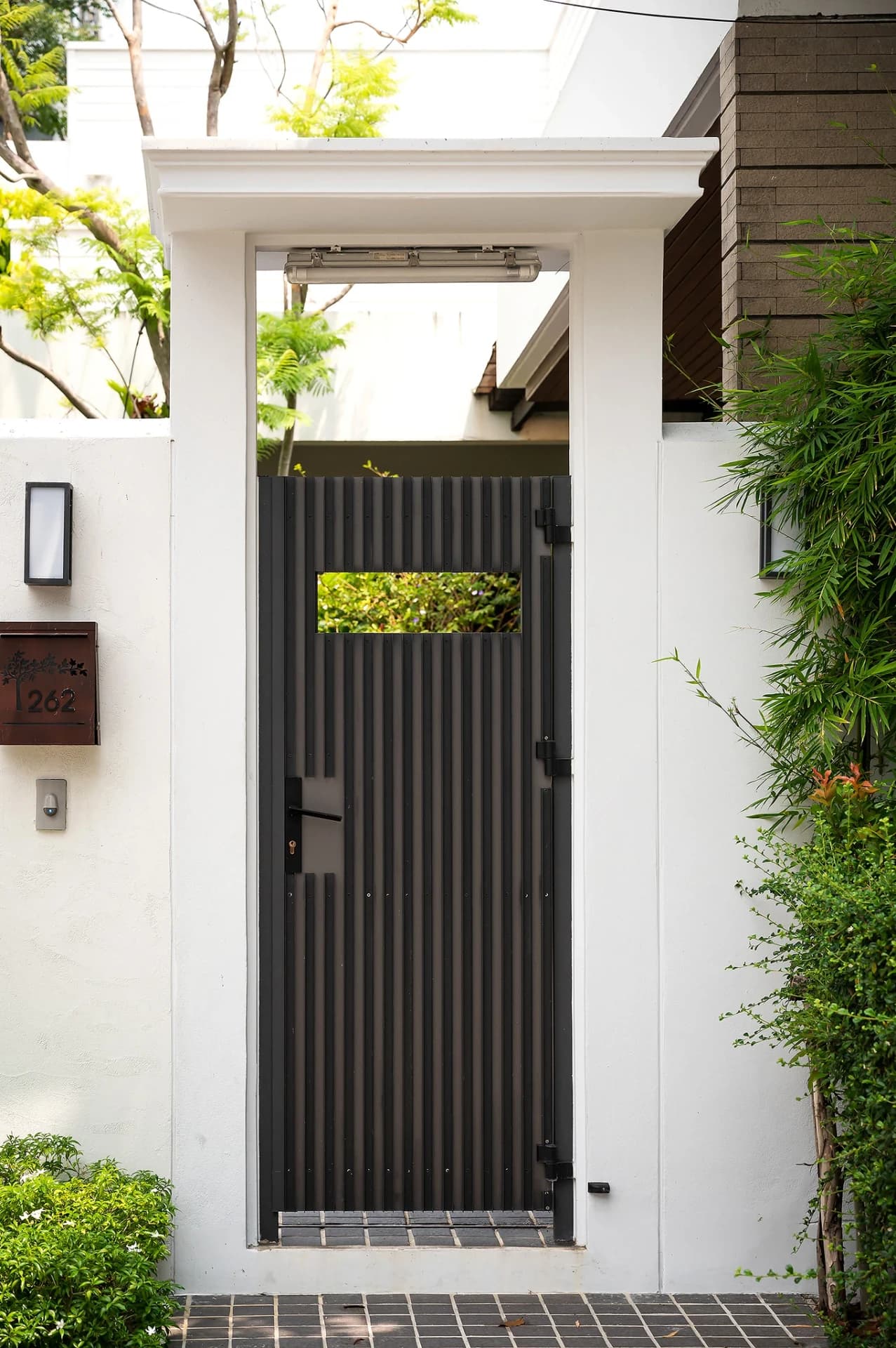 ตัวอย่างประตูรั้วอลูมิเนียม Open Gate — 37