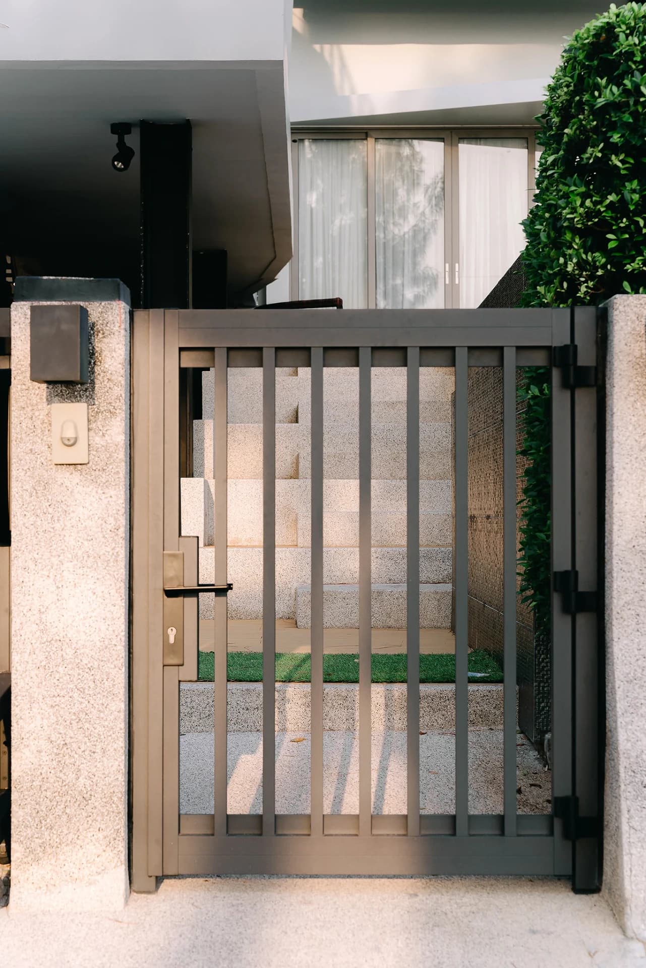 ตัวอย่างประตูรั้วอลูมิเนียม Open Gate — 40