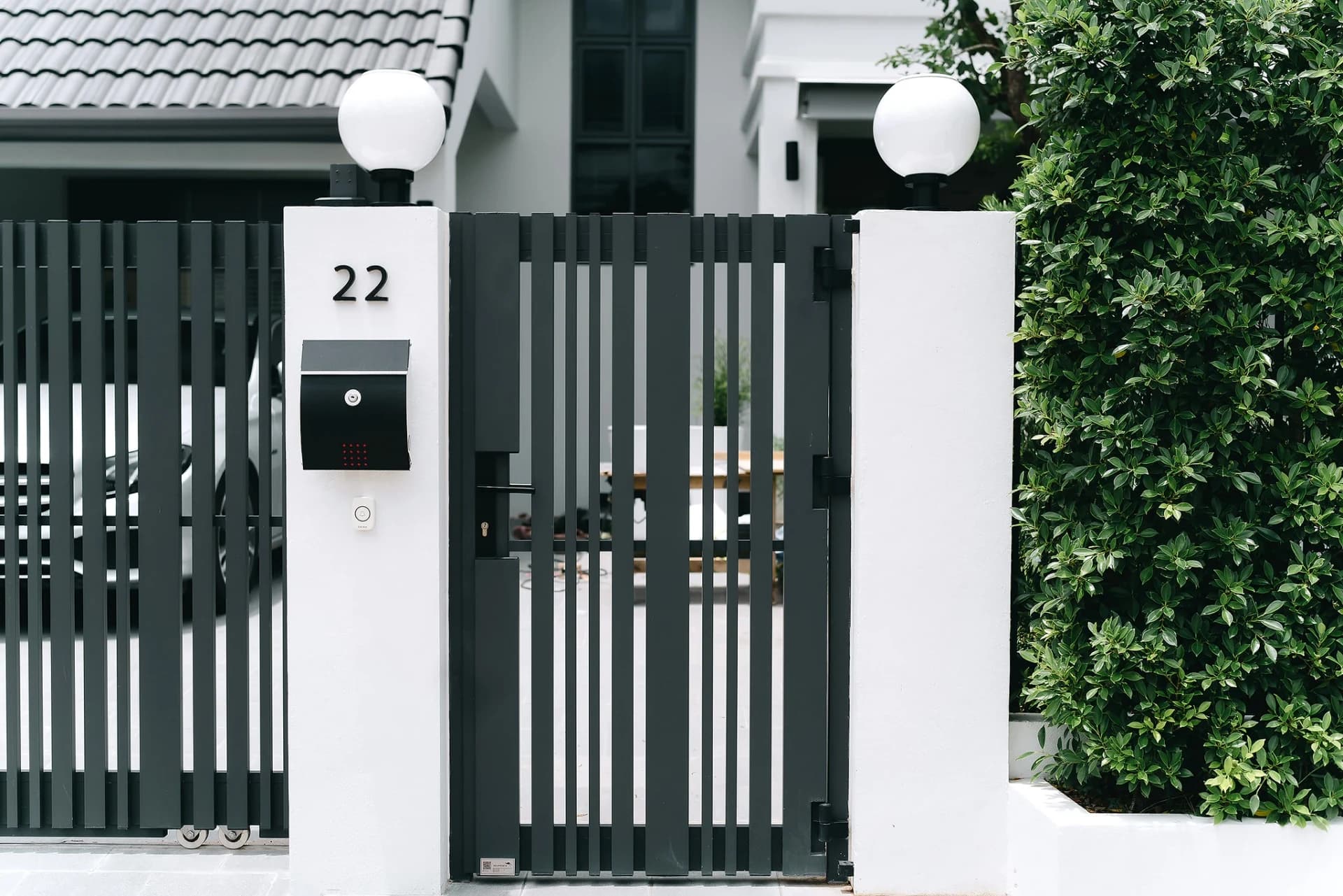 ตัวอย่างประตูรั้วอลูมิเนียม Open Gate — 43