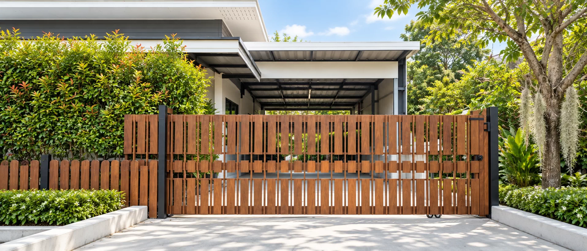 ประตูรั้วอลูมิเนียมรุ่น — TRIPLE THROUGH DESIGN
