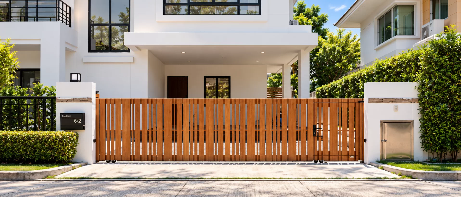 ประตูรั้วอลูมิเนียมรุ่น — BARCODE DESIGN