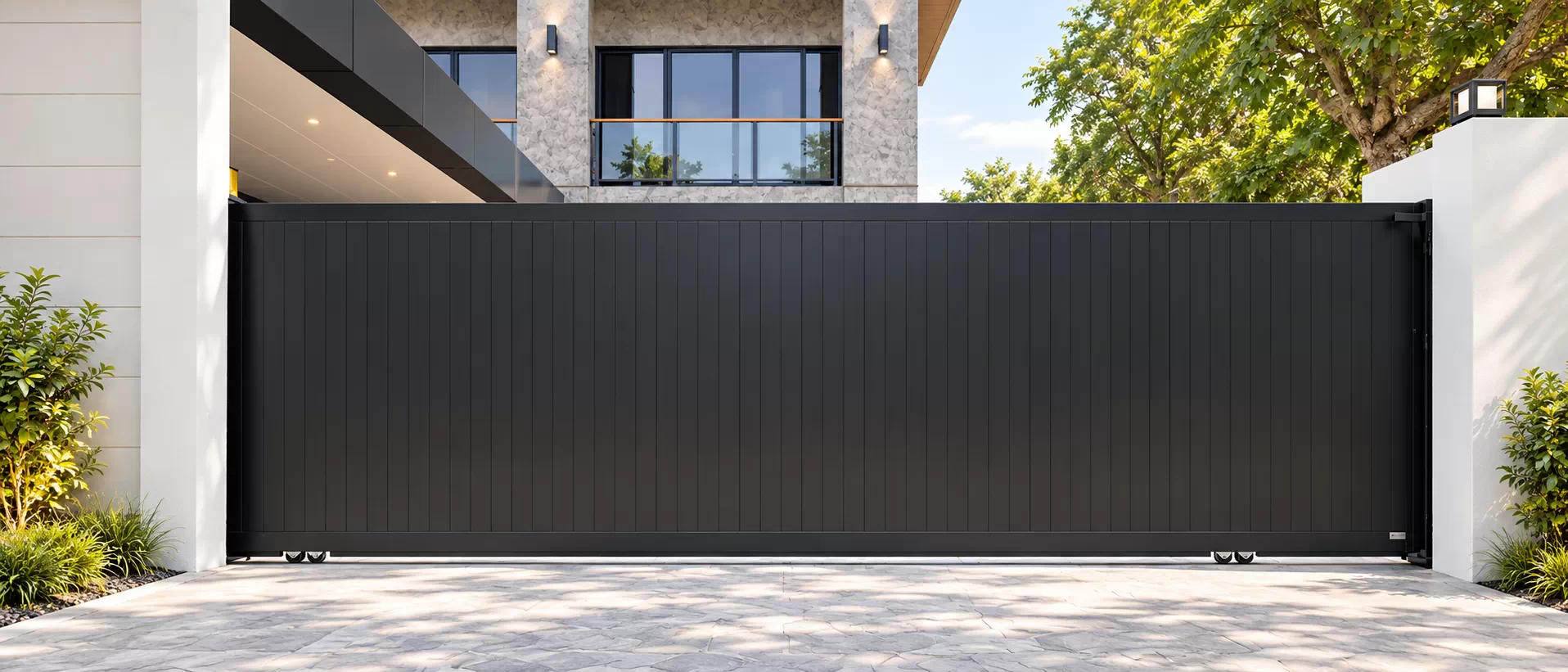 ประตูรั้วอลูมิเนียมรุ่น — BLACK DESIGN